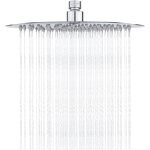 Tete de douche inox - douche economie d'eau, pommeau de douche ronde 25cm, tete de douche pluie universelle ...