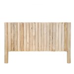 Meubletmoi - tête de lit 160 cm en rondins bois de teck massif blanchi - mariano Meubletmoi - tête de lit 160 cm en rondins bois de teck massif blanchi - mariano
