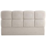 T�te de lit 160 cm - tissu textur� - beige - damado de pascal morabito