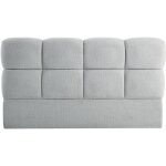 T�te de lit 160 cm - tissu textur� - gris clair - damado de pascal morabito