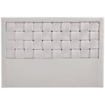 T�te de lit - 160 cm - velours - beige - jenna