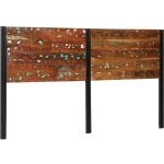 Tte de lit 180 cm bois massif rcupr et fer