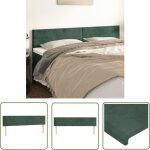 Ttes de lit 2 pcs vert fonc 90x5x78 / 88 cm velours - tte de lit - ttes de lit - meuble de chambre ...