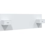 Tte de lit accessoire couchage chambre  coucher meuble avec chevet intgr tagre mdf blanc tdl0205860 ...