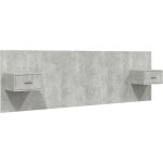 Tête de lit accessoire couchage chambre à coucher meuble avec chevet intégré étagère mdf gris tdl0205814 ... Tête de lit accessoire couchage chambre à coucher meuble avec chevet intégré étagère mdf gris tdl0205814 ...