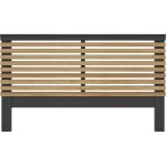 Tte de lit adulte en lattes de bois clair / bois fonc 160 cm - timeo