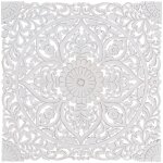 Tte de lit antique blanche sculpte  la main