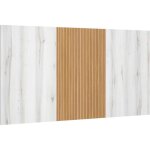 Tête de lit arles en albo blanc et chêne rayé 159 cm Tête de lit arles en albo blanc et chêne rayé 159 cm