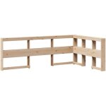 Tte de lit de bibliothque en forme de l bois massif de pin vidaxl