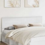 Tte de lit blanc brillant 180 cm bois d'ingnierie