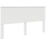 T�te de lit blanc brillant 180 cm bois d'ing�nierie vidaxl