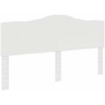 T�te de lit blanc brillant 180 cm bois d'ing�nierie vidaxl