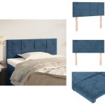 Tête de lit bleu foncé 100x5x78 / 88 cm velours - tête de lit - literie - meuble chambre - velours - ... Tête de lit bleu foncé 100x5x78 / 88 cm velours - tête de lit - literie - meuble chambre - velours - ...