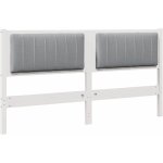 T�te de lit capitonn�e avec t�te de lit blanc 160 cm pin massif vidaxl