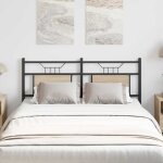 T�te de lit ch�ne 140 cm bois d'ing�nierie et acier