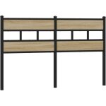 T�te de lit ch�ne sonoma 140 cm fer et bois d?ing�nierie vidaxl