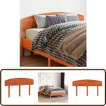 Tte de lit cire marron 140 cm bois massif de pin - tte de lit - literie - meuble chambre - bois massif ...