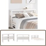 Tête de lit avec étagères blanc 160 cm bois massif de pin - vidaxl Tête de lit avec étagères blanc 160 cm bois massif de pin - vidaxl