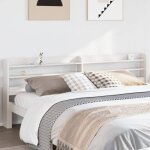 Tte de lit avec tagres - panneau de lit avec rangement blanc 180 cm bois massif de pin 832026