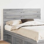 T�te de lit gris 160 cm bois d'ing�nierie