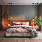 Pro et discount - tte de lit largeur 160 x 80 cm tissu couleur marron orang