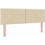 T�te de lit avec des lumi�res � led r�glable cr�me 160 cm tissu vidaxl