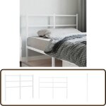 Tte de lit mtal blanc 120 cm - tte de lit - lit double - tte de lit mtal - tte de lit blanche - ...