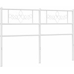 Tte de lit mtal blanc 120 cm vidaxl