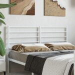 Tte de lit mtal blanc 140 cm