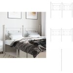 T�te de lit m�tal blanc 160 cm - t�te de lit - t�te de lit blanche - t�te de lit m�tal - meuble de chambre ...