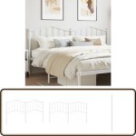 Vidaxl - tête de lit métal blanc 160 cm - tête de lit - lit double - tête de lit métal - têtière de lit ... Vidaxl - tête de lit métal blanc 160 cm - tête de lit - lit double - tête de lit métal - têtière de lit ...