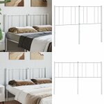 Vidaxl - t�te de lit m�tal blanc 160 cm - t�te de lit - lit double - t�te de lit blanche - meuble de ...