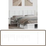 Vidaxl - tête de lit métal blanc 200 cm - tête de lit - lit double - tête de lit métal - tête de lit ... Vidaxl - tête de lit métal blanc 200 cm - tête de lit - lit double - tête de lit métal - tête de lit ...