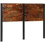 Tête de lit - panneau de lit - accessoire de lit 140 cm bois massif récupéré et fer 868826 Tête de lit - panneau de lit - accessoire de lit 140 cm bois massif récupéré et fer 868826