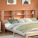 T�te de lit avec rangement 180 cm bois massif de pin vidaxl
