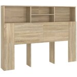 Tte de lit avec rangement accessoire de lit table de chevet tagre 140 x 19 x 103, 5 cm mdf couleur ...