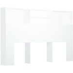 Tte de lit avec rangement accessoire de lit table de chevet tagre 160 x 19 x 103, 5 cm mdf blanc tdl0200105 ...