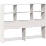 Tête de lit avec rangement blanc 140 cm bois massif de pin vidaxl Tête de lit avec rangement blanc 140 cm bois massif de pin vidaxl