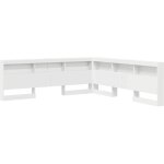 T�te de lit de rangement blanc 180 cm bois d'ing�nierie vidaxl