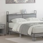 Tête de lit de rangement gris 160 cm bois d'ingénierie Tête de lit de rangement gris 160 cm bois d'ingénierie