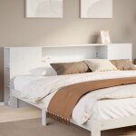 Tête de lit avec rangement - panneau de lit avec rangement blanc 180 cm bois massif de pin 516591 Tête de lit avec rangement - panneau de lit avec rangement blanc 180 cm bois massif de pin 516591