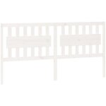 Tte de lit style scandinave pour chambre  coucher blanc 185, 5x4x100 cm bois massif de pin vidaxl