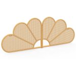 T�te de lit suspendue ivy 160 cm effet rotin et cannage en forme de fleur