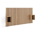 T�te de lit - avec tables de chevet - 196x3x107 cm - lit de 120, 135, 140 cm - panneaux muraux - style ...