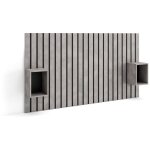 Skraut home - tête de lit - avec tables de chevet - 196x3x107 cm - lit de 120, 135, 140 cm - panneaux ... Skraut home - tête de lit - avec tables de chevet - 196x3x107 cm - lit de 120, 135, 140 cm - panneaux ...