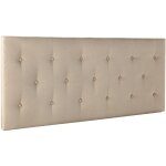 T�te de lit tapiss�e turin 160x60 cm beige