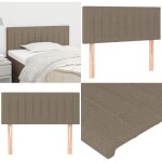 Tte de lit taupe 80x5x78 / 88 cm tissu - tte de lit - literie - meuble de chambre - ttire de lit ...