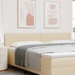 T�te de lit en tissu geometric manuel cr�me 200 cm tissu vidaxl