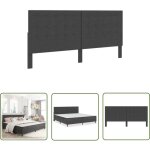 Tte de lit touffete gris fonc tissu 200x200 cm - tte de lit - ttire de lit - literie - meuble chambre ...
