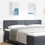 Tête de lit en velours argyle manuel gris foncé 180 cm velours Tête de lit en velours argyle manuel gris foncé 180 cm velours
